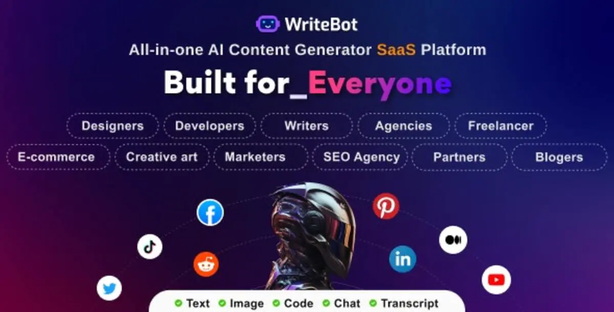 WriteBot - AI Content Generator SaaS Platform