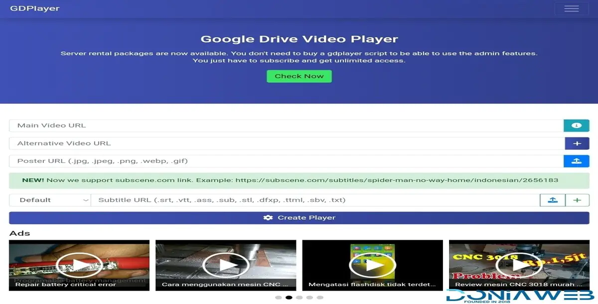 GDPlayer - Google Drive Video Player