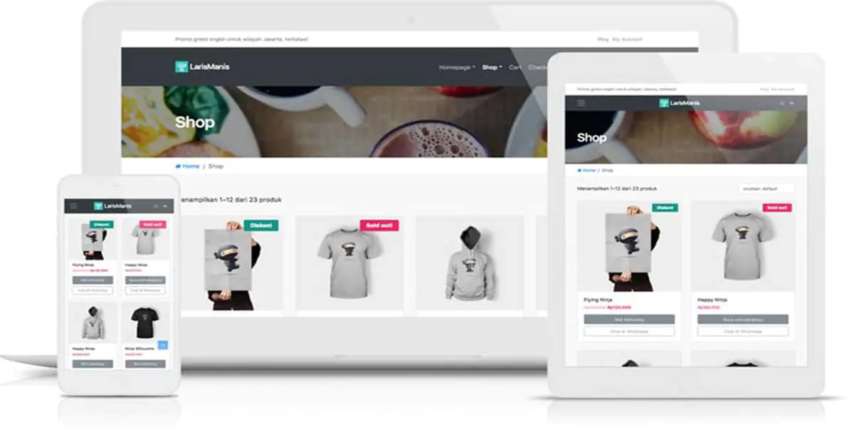 LarisManis - Tema WordPress WooCommerce untuk Toko Online Sukses