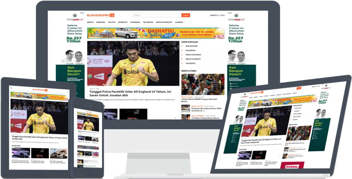 Bloggingpro WordPress Theme Mirip Liputan 6